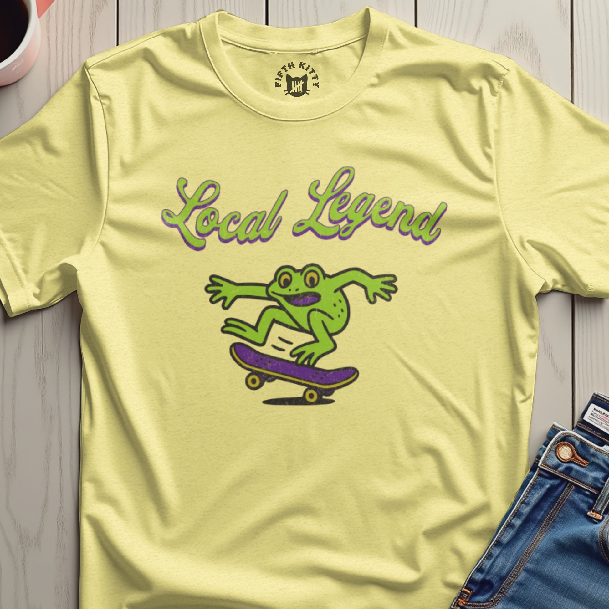 Local Legend Frog Skateboard Graphic T-Shirt