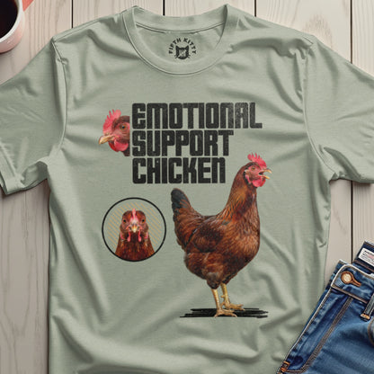Emotional Support Chicken Graphic Tee Shirt
