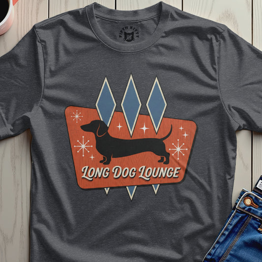 Long Dog Lounge Graphic Print T-Shirt Casual Wear