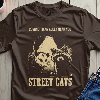 Coming to an alley near you street cats shirt