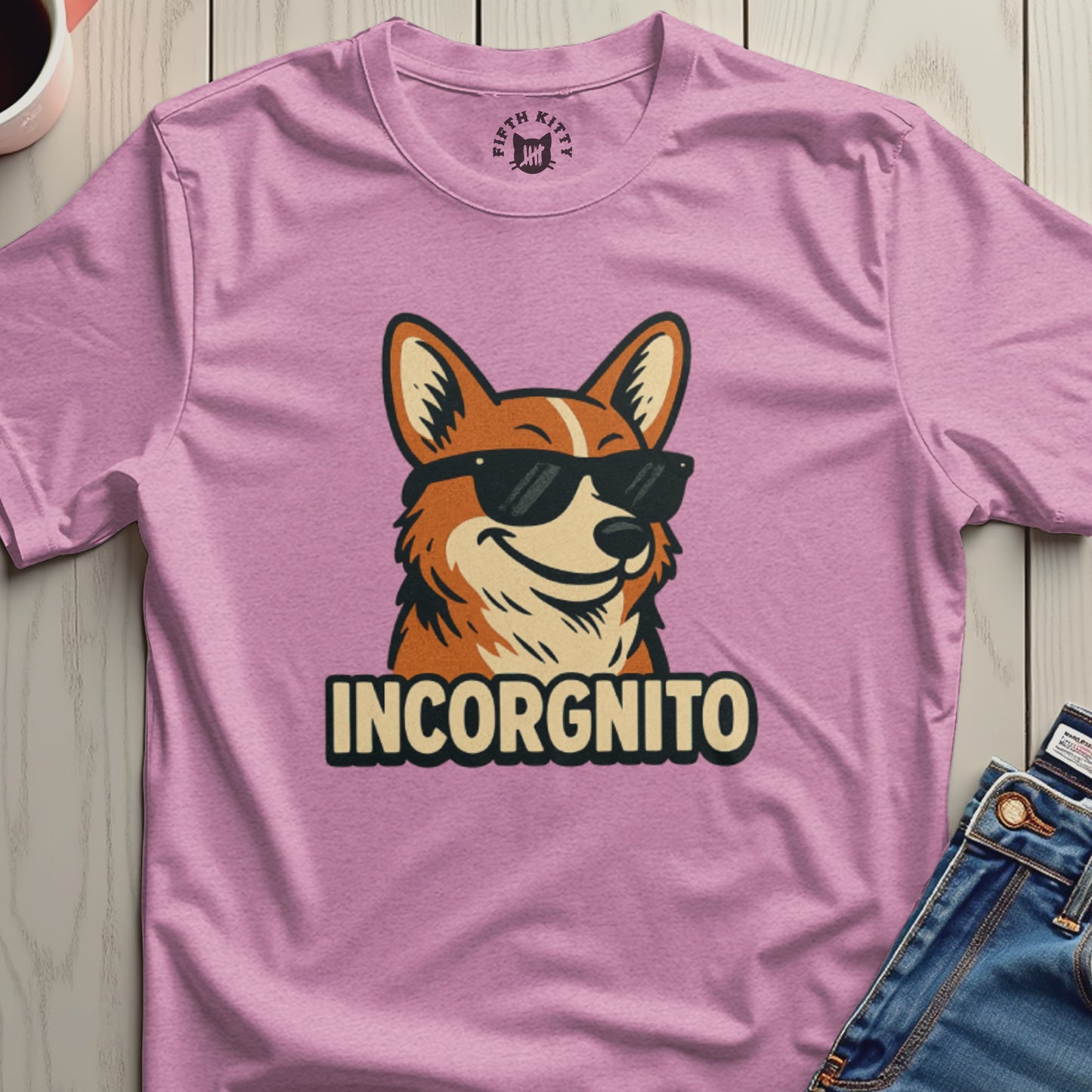 Incorgnito Funny Corgi Dog with Sunglasses Design