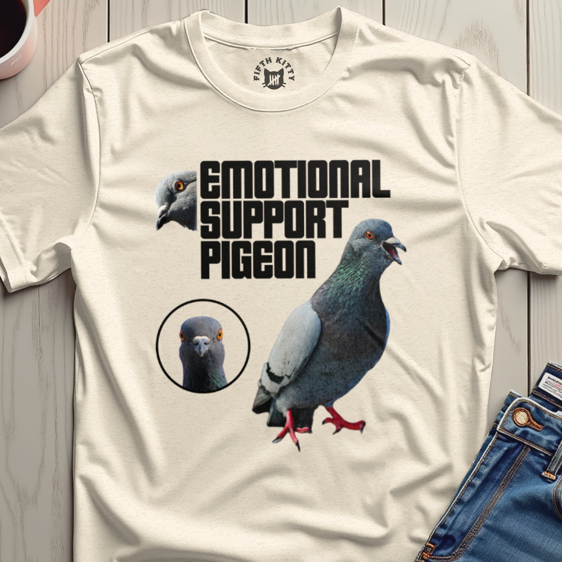 Emotional Support Pigeon Graphic T-shirt