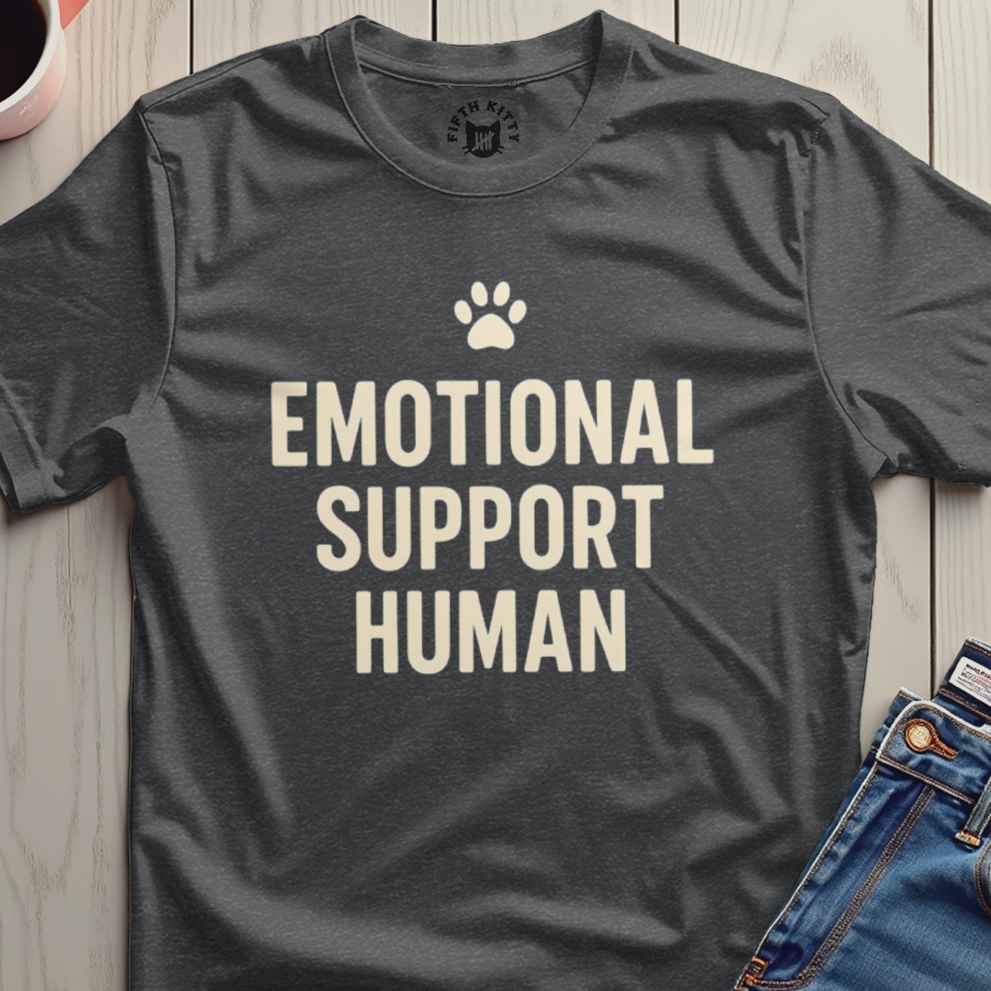 Emotional Support Human Graphic T-Shirt Apparel