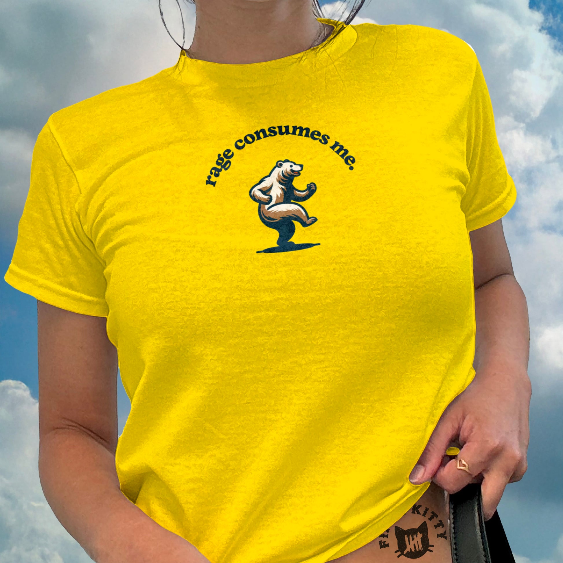 Rage Consumes Me Graphic Yellow T-Shirt product