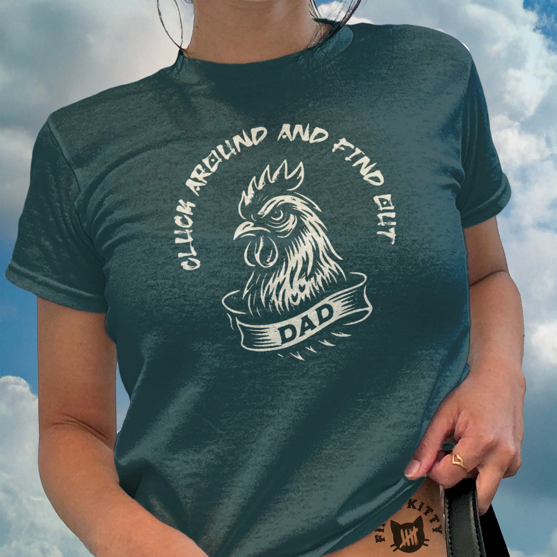 Click Around And Find Out Graphic Dad T-Shirt product type