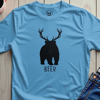 Light Blue Bear Antlers Beer Graphic Fifth Kitty product type