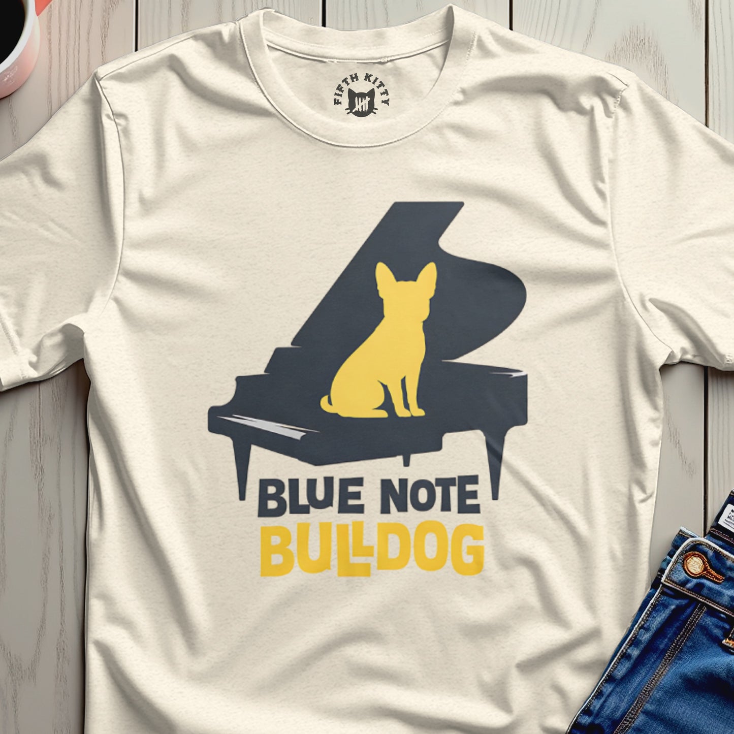 Blue Note Bulldog graphic tee minimalist design