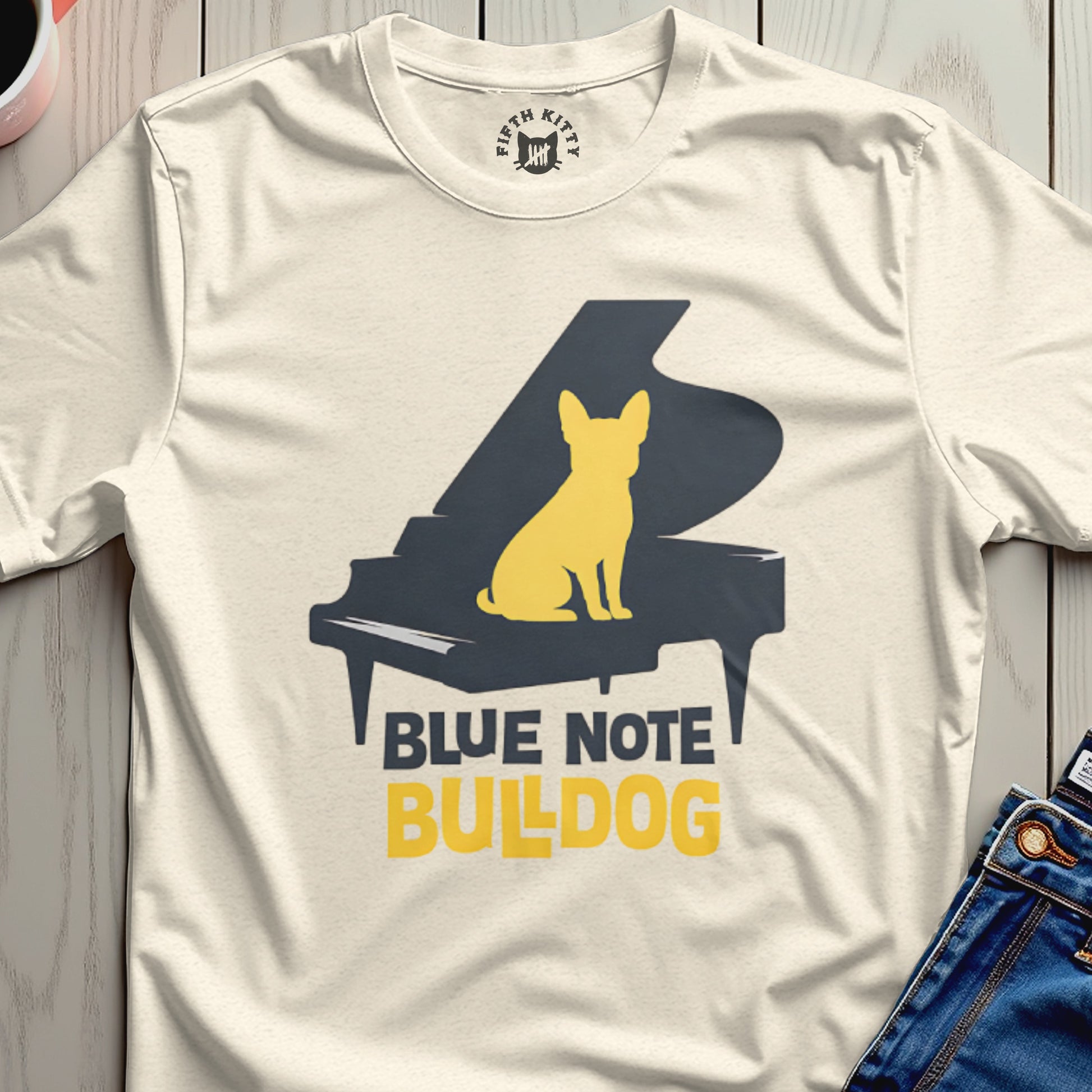Blue Note Bulldog graphic tee minimalist design