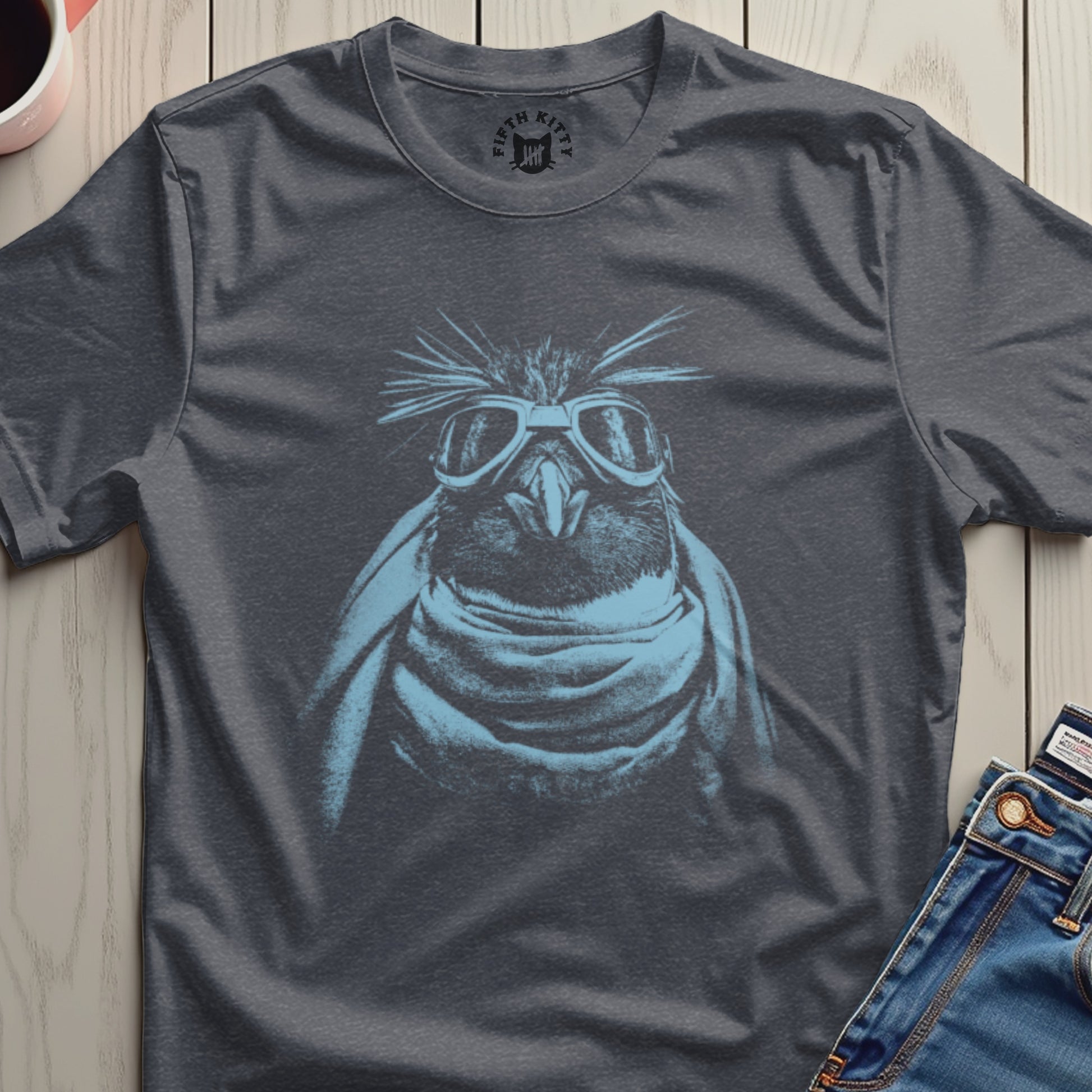 Cool Penguin with Sunglasses Graphic T-Shirt