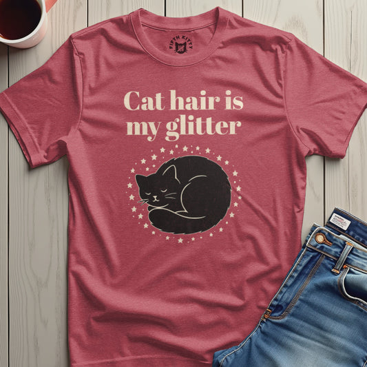 Cat Hair Is My Glitter Graphic Tee product