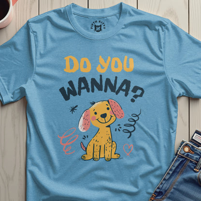 Do You Wanna Dog with Yellow Ears Graphic Tee