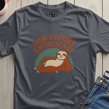 Low Effort Enthusiast Sloth Graphic Tee
