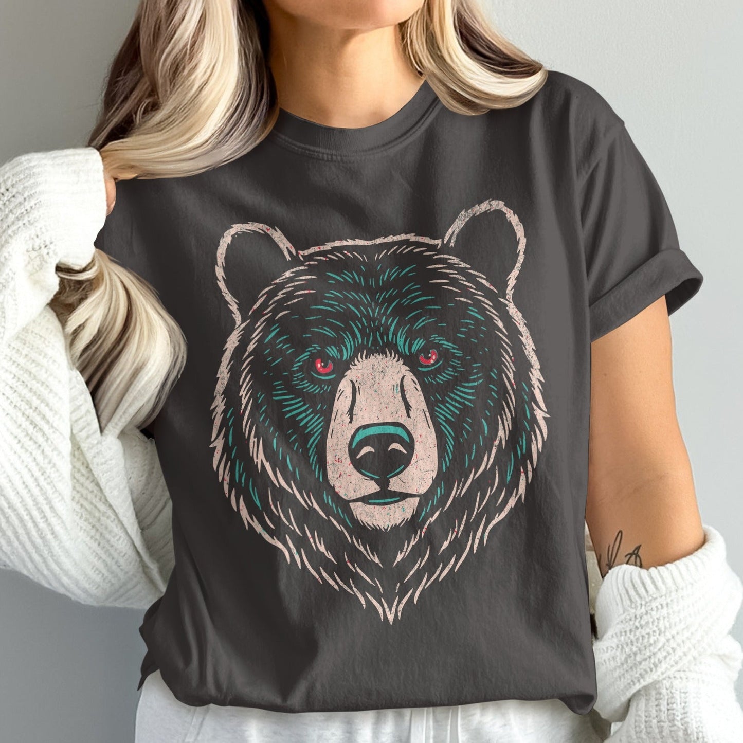 Bear Face Graphic Design Women's T-Shirt product type