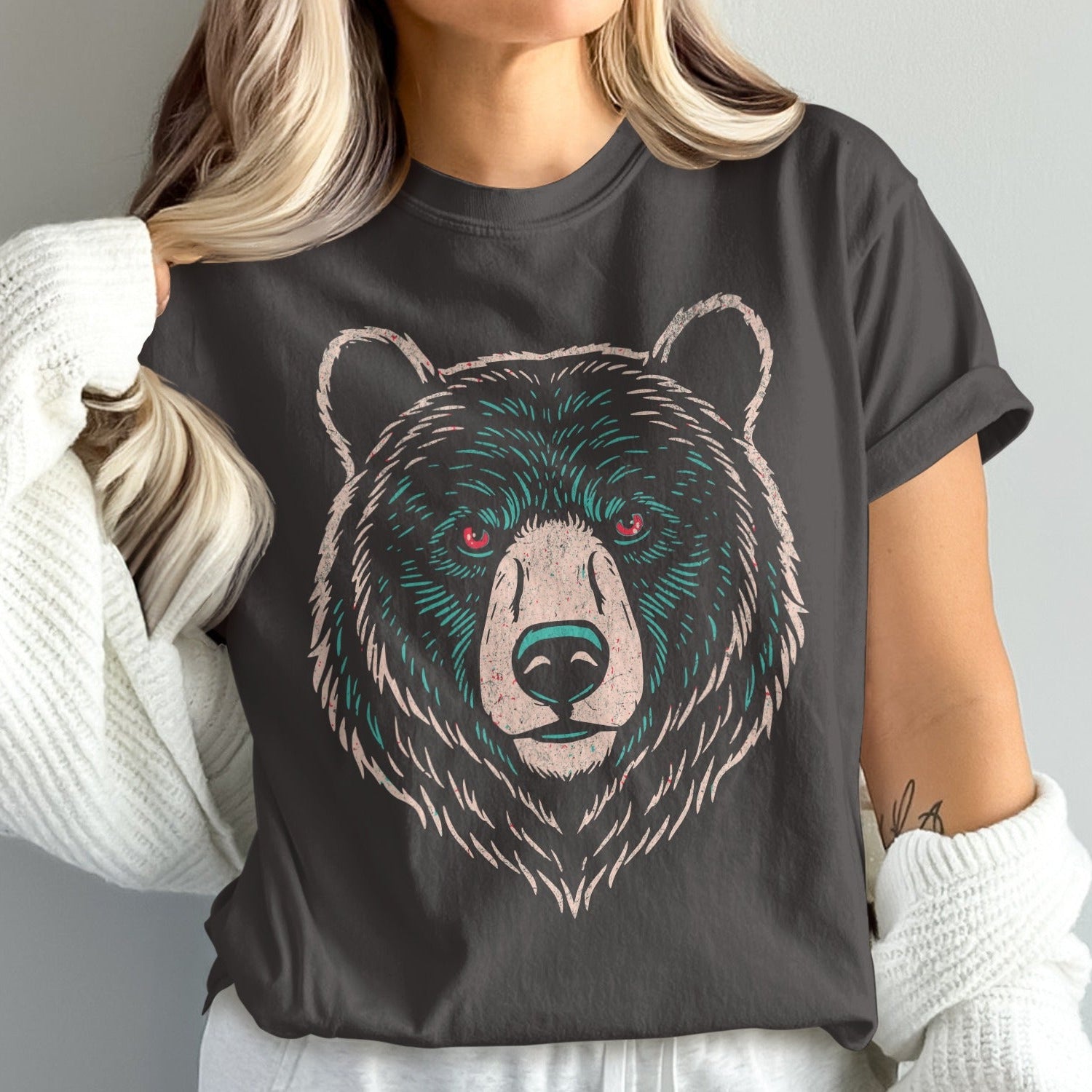 Bear Face Graphic Design Women's T-Shirt product type
