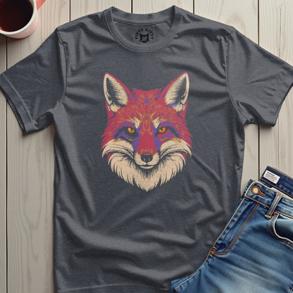 Bold Fox Graphic Tee Shirt with Charcoal Background product