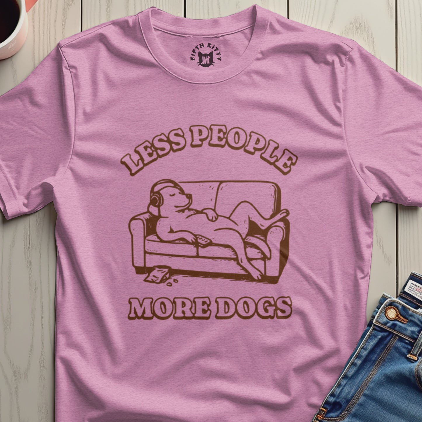 Funny Less People More Dogs Graphic T-Shirt