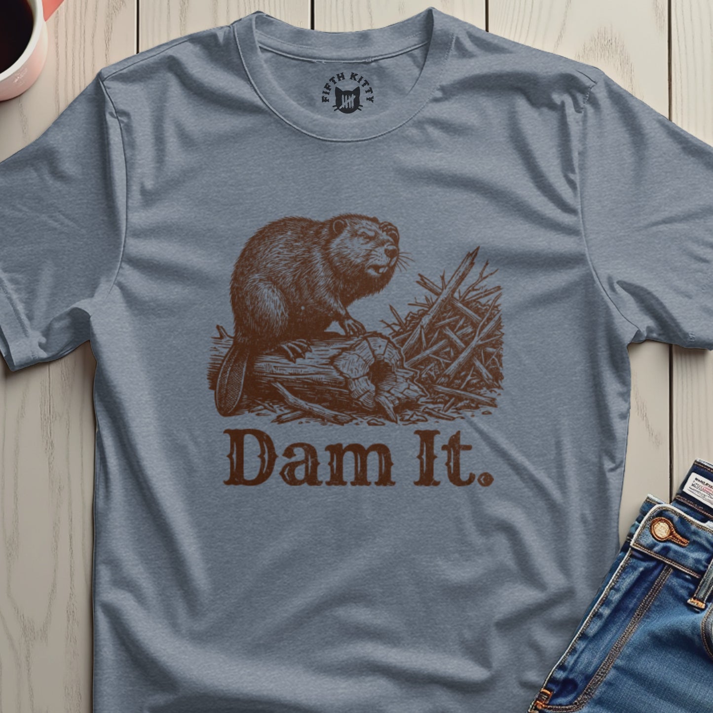 Dam It Beaver Humorous Graphic T-Shirt
