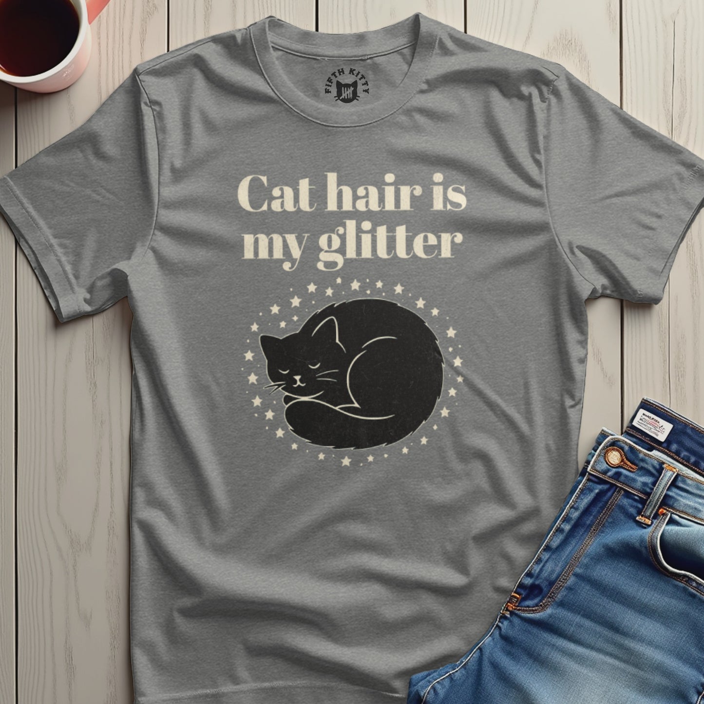 Cat Hair is My Glitter Graphic Tee product