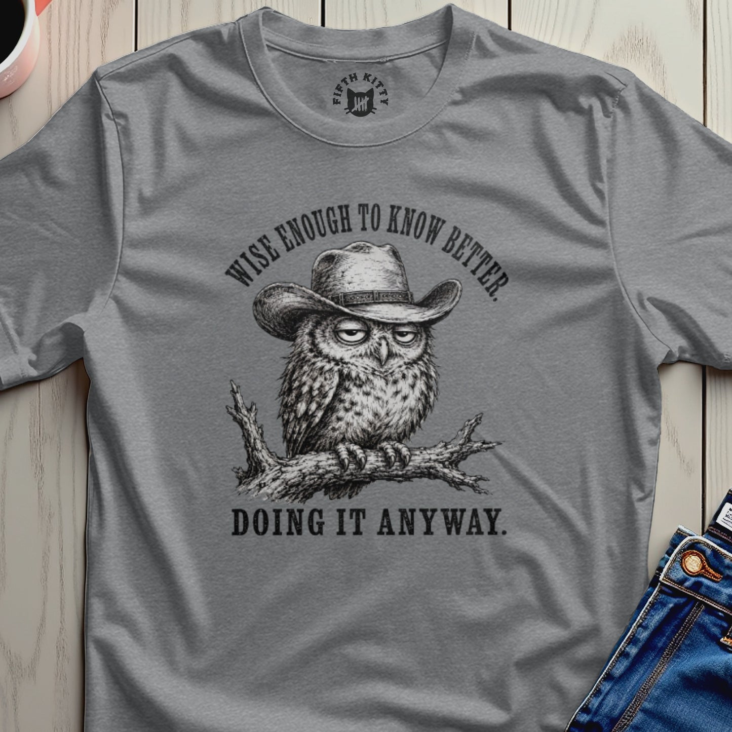 Wise Enough Western Owl T-Shirt