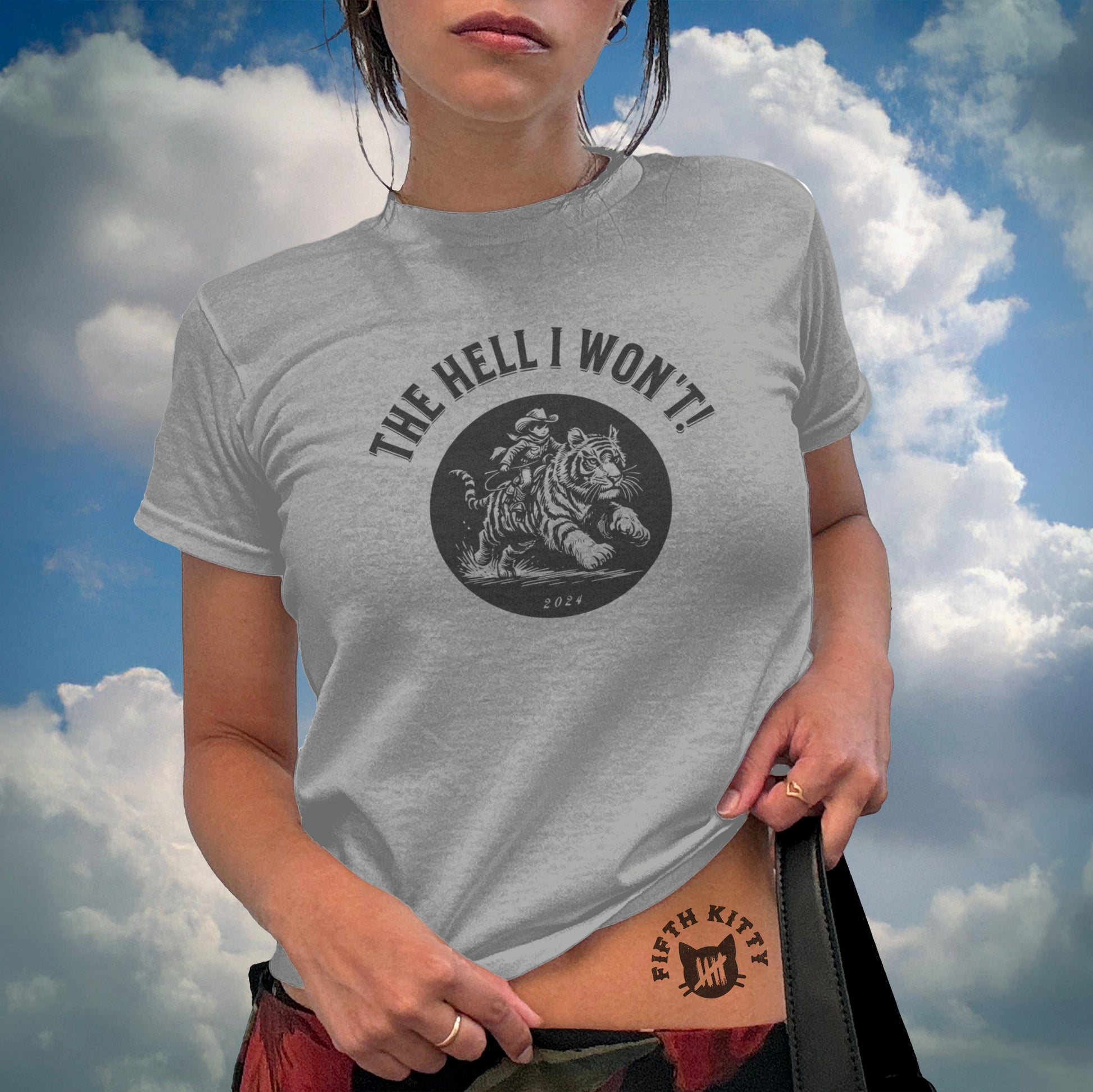 The Hell I Won't Tiger Themed Graphic T-shirt product