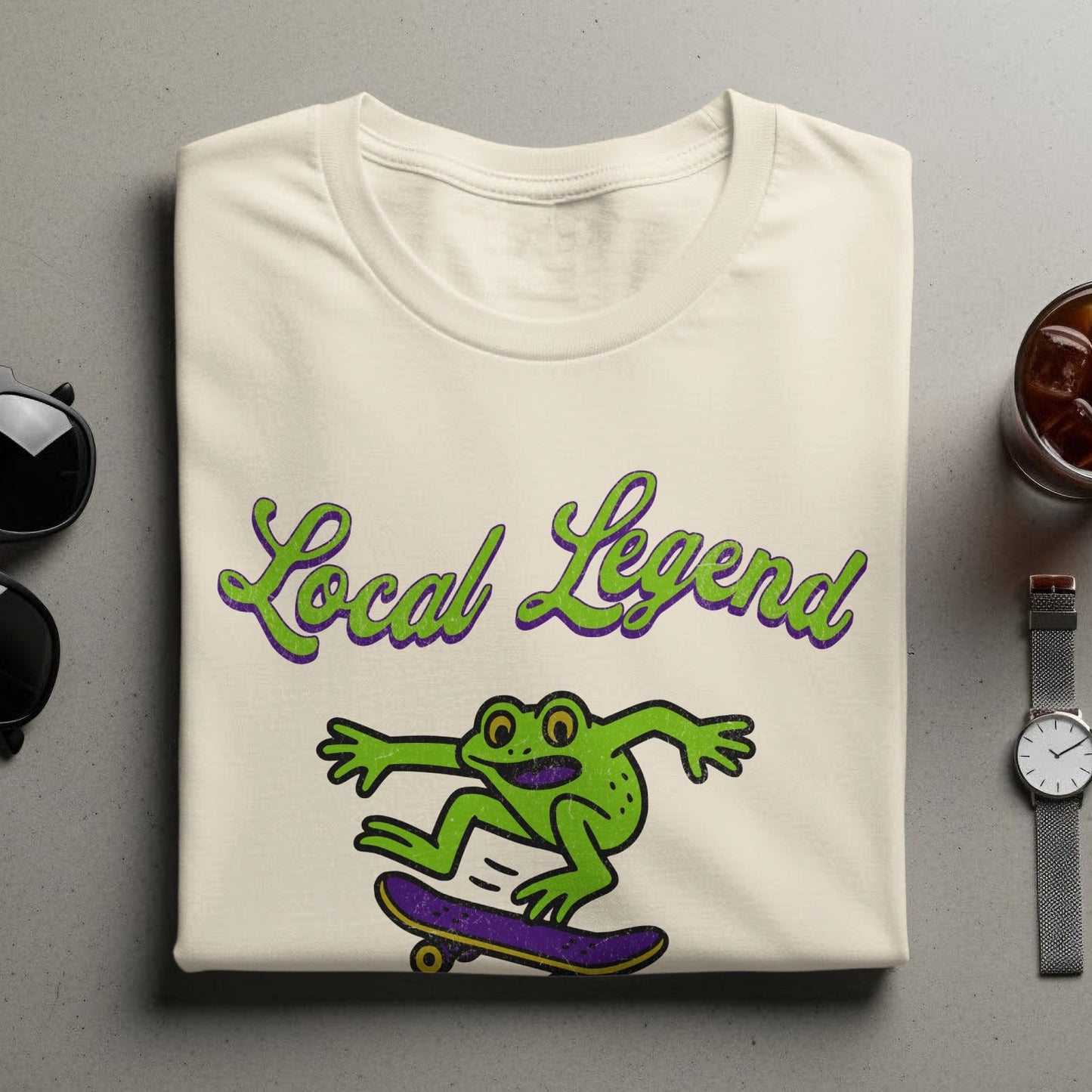 Local Legend Frog Skateboarding Graphic Tee