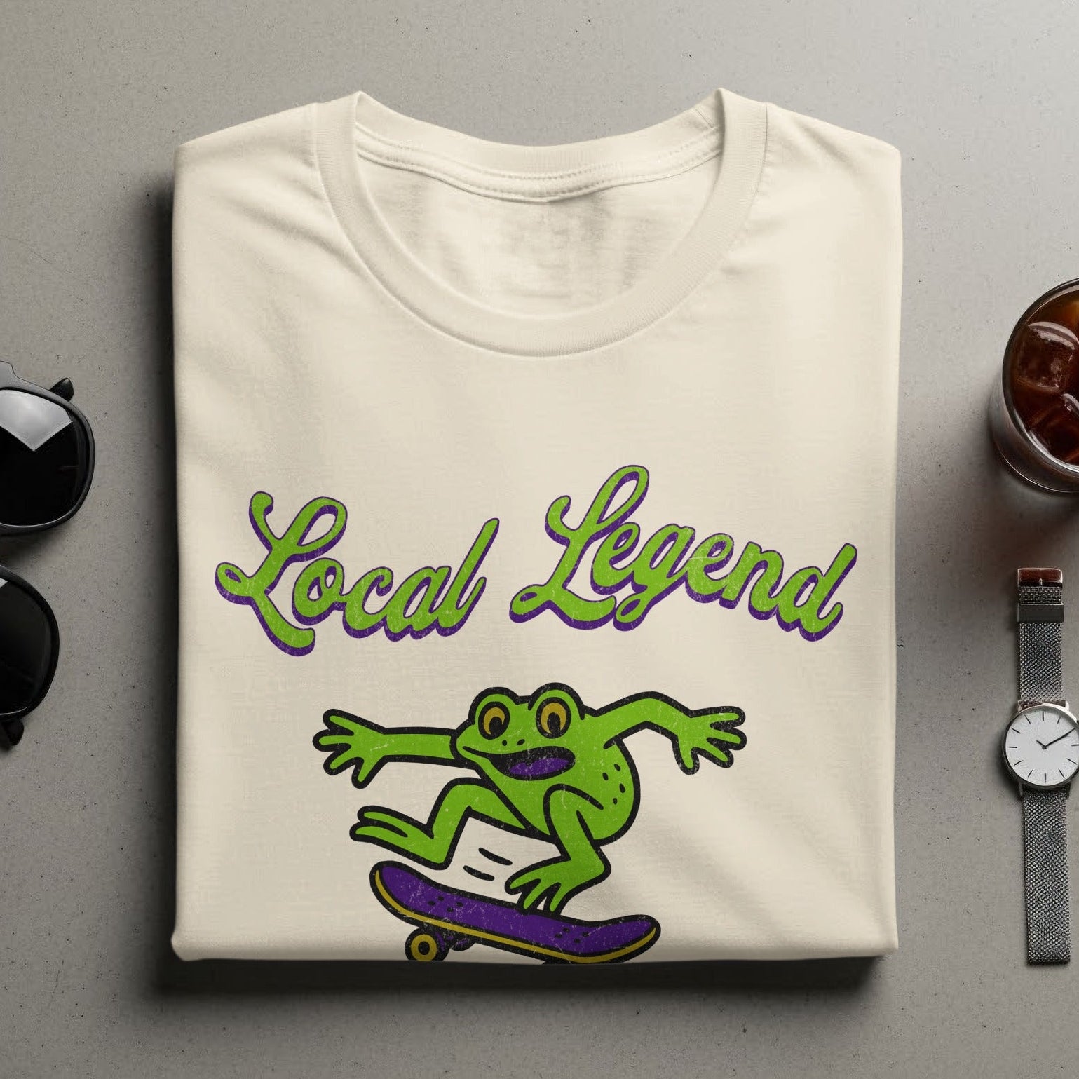 Local Legend Frog Skateboarding Graphic Tee