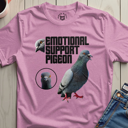 Emotional Support Pigeon Graphic Tee Shirt