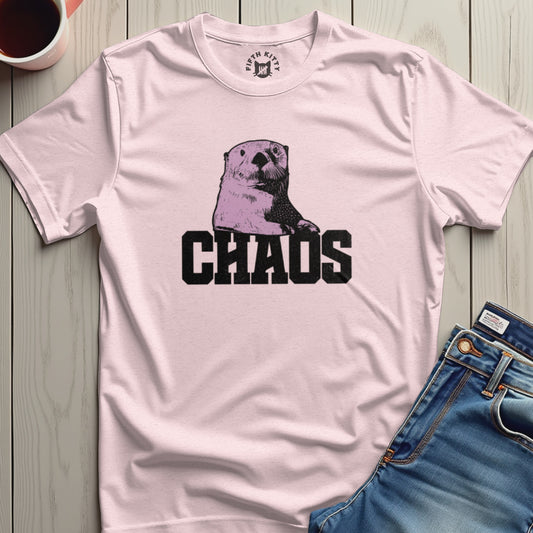 Cute Otter Chaos Graphic Tee Shirt Casual T-shirt product type