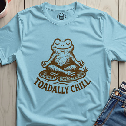 Toadally Chill Frog Graphic Tee Fun Relaxed Shirt
