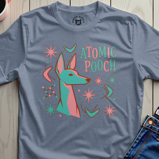 Stylish Atomic Pooch Design T-Shirt for Pet Lovers