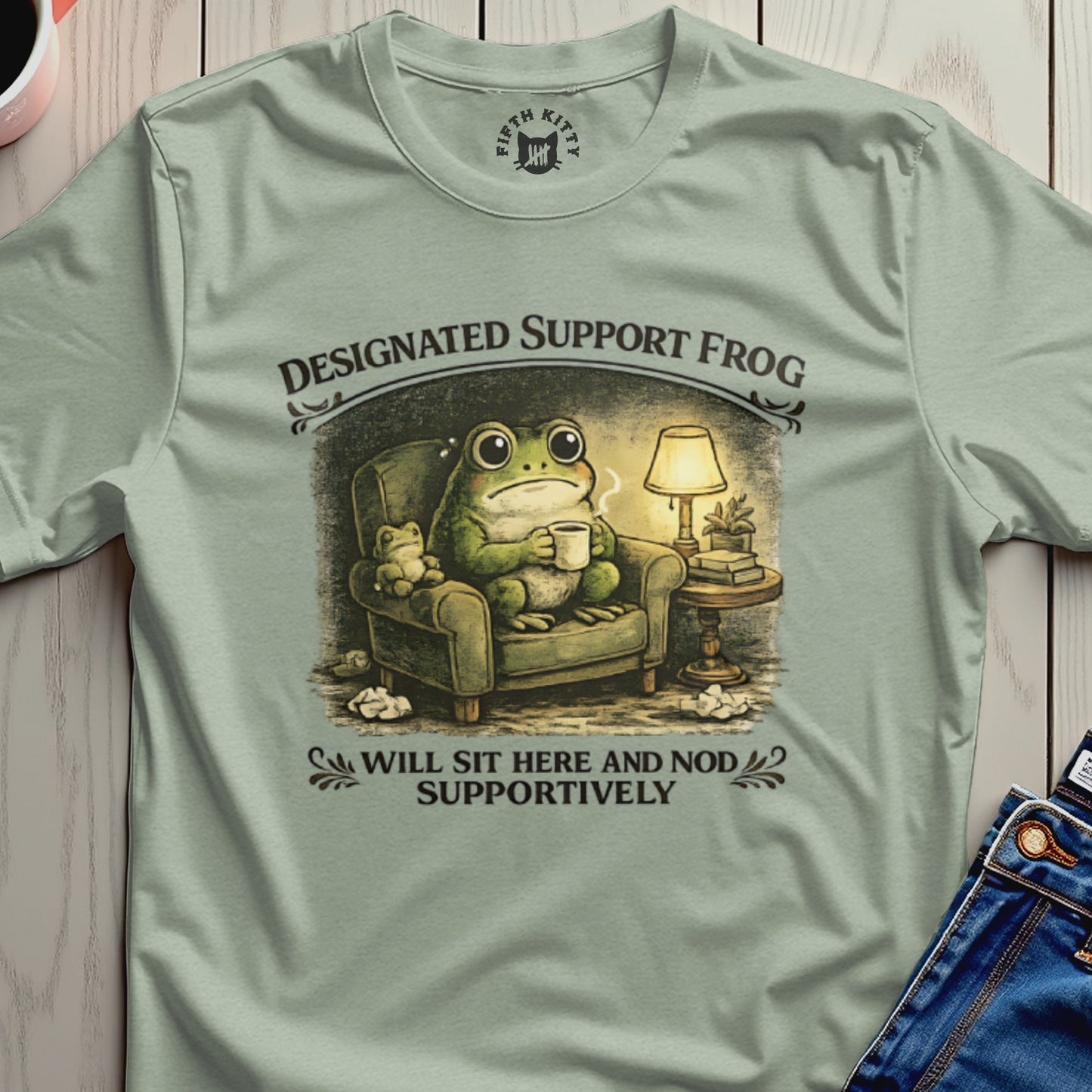 Designated Support Frog Will Sit Here and Nod Shirt