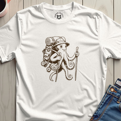 Octopus Hiking Graphic Tee for Outdoor Adventures