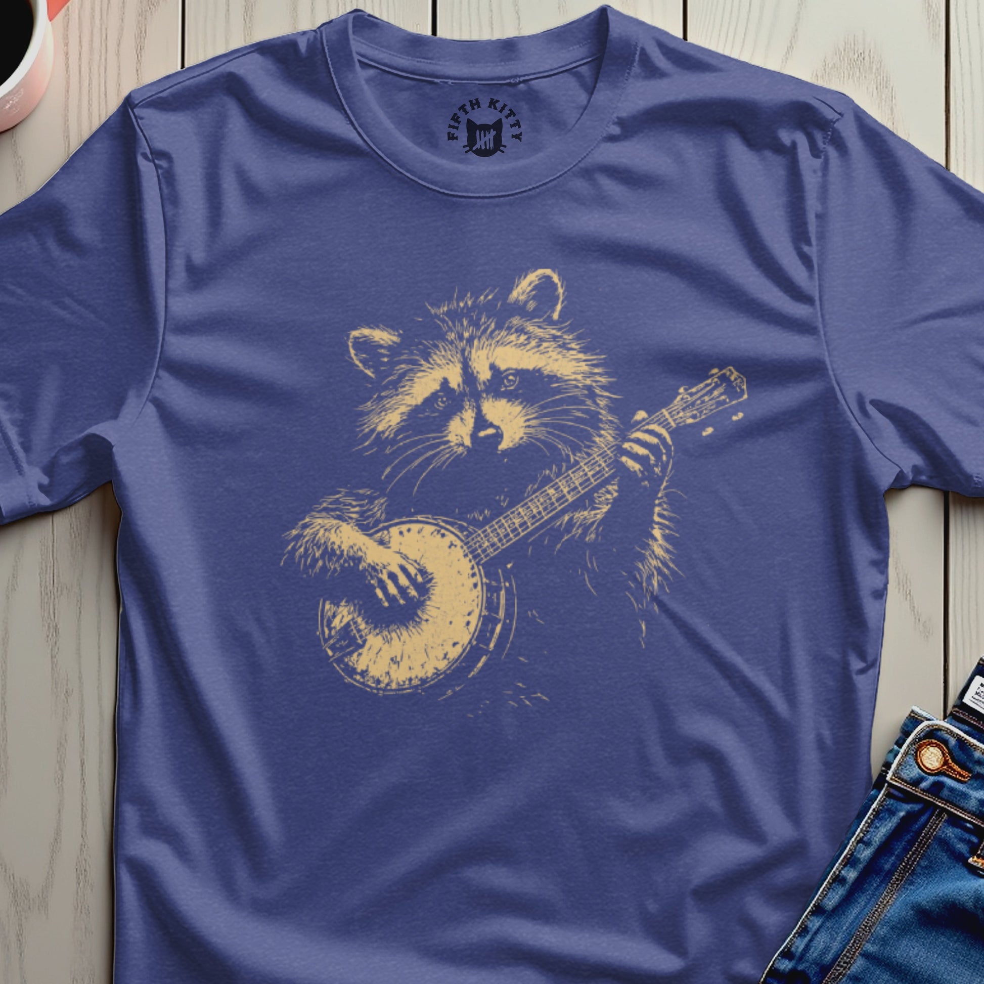 Fifth Kitty Raccoon Banjo Music Animal Design product type