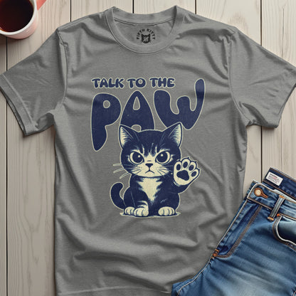 Talk To The Paw Cute Cat Graphic T-Shirt product