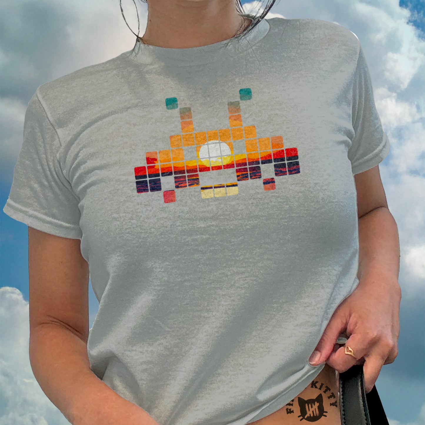 Retro Gamer Sunset Baby Tee