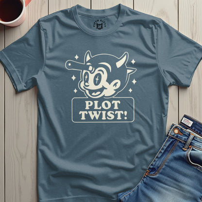 Plot Twist Cartoon Graphic Printed T-Shirt product