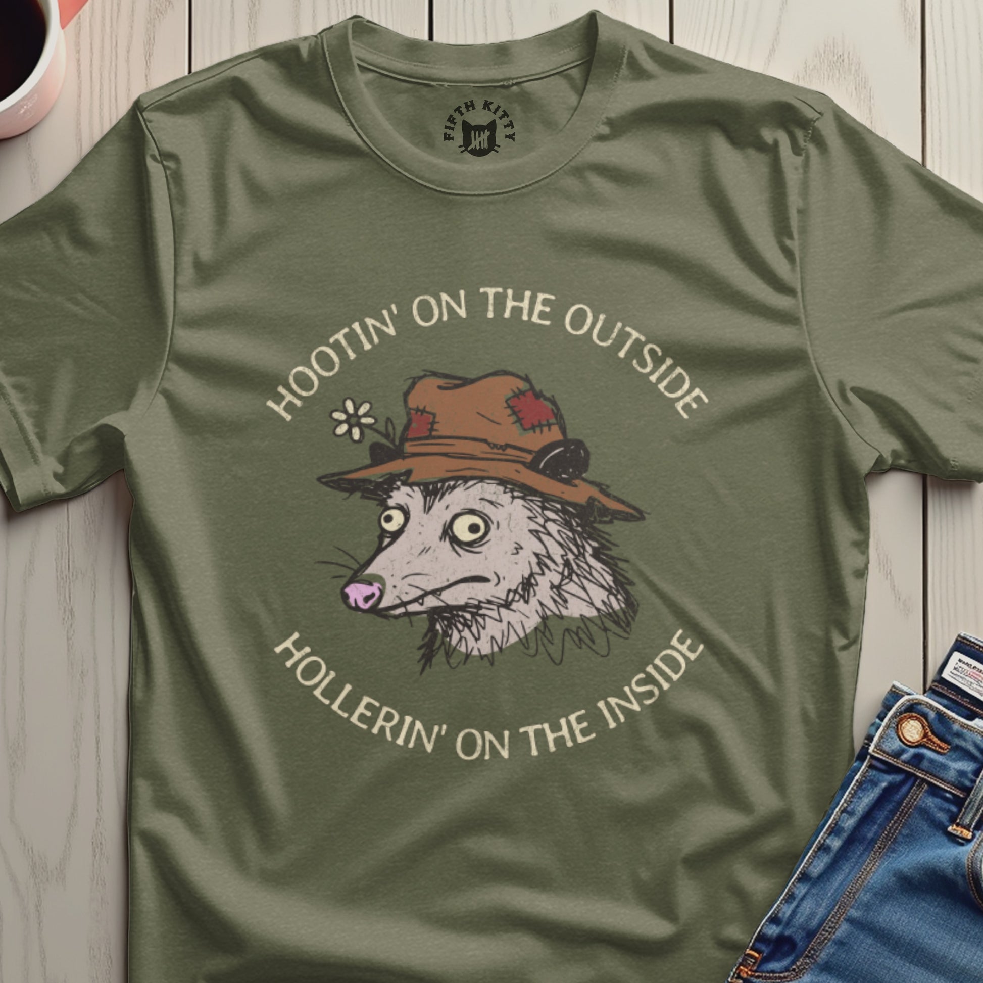 Hootin' on the Outside Hollerin' on the Inside T-shirt