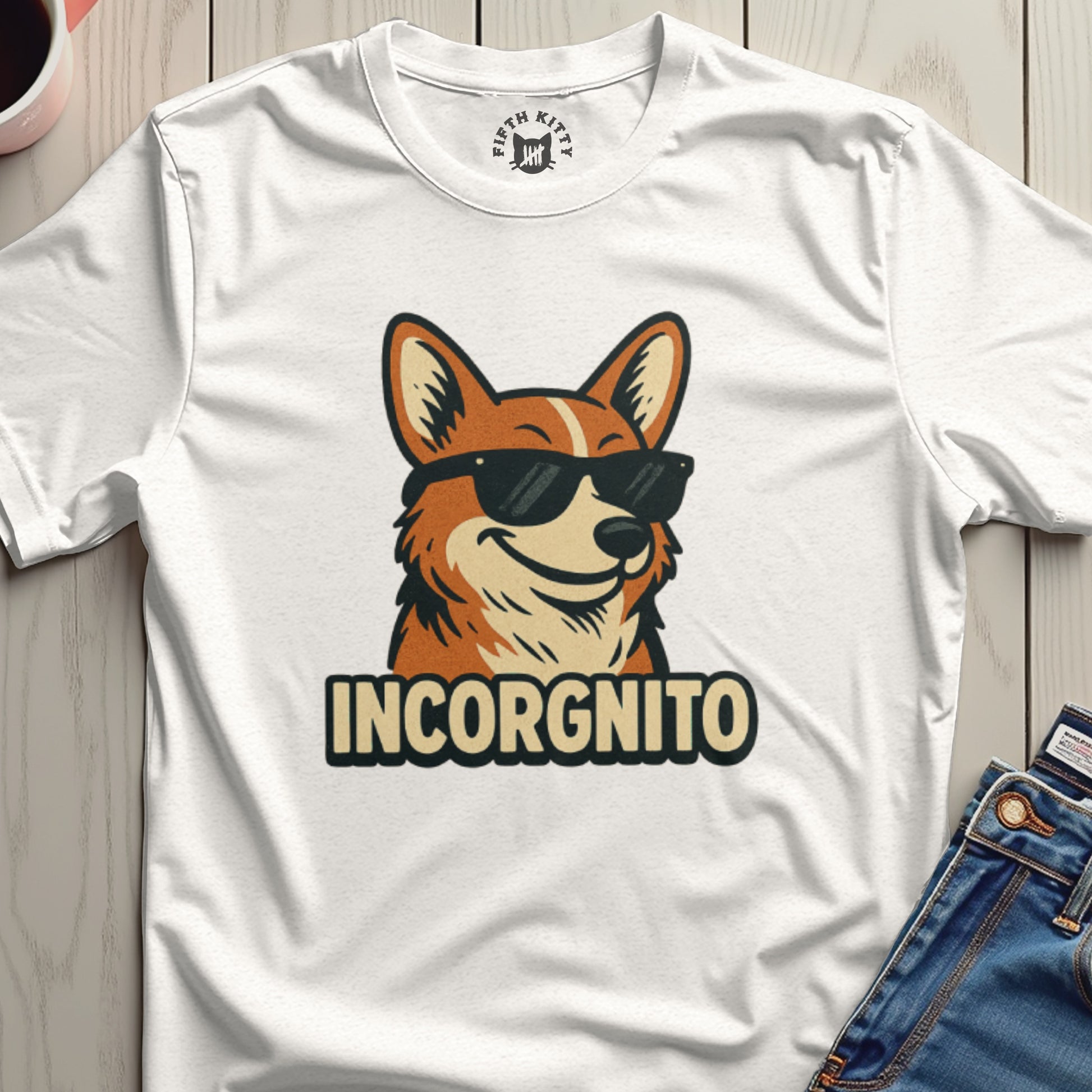 Cool Corgi Incognito Graphic Tee Shirt