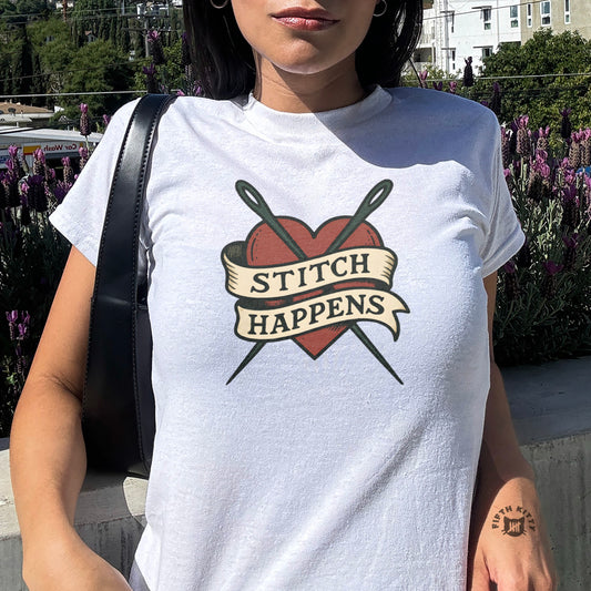 Stitch Happens Graphic Design T-Shirt product