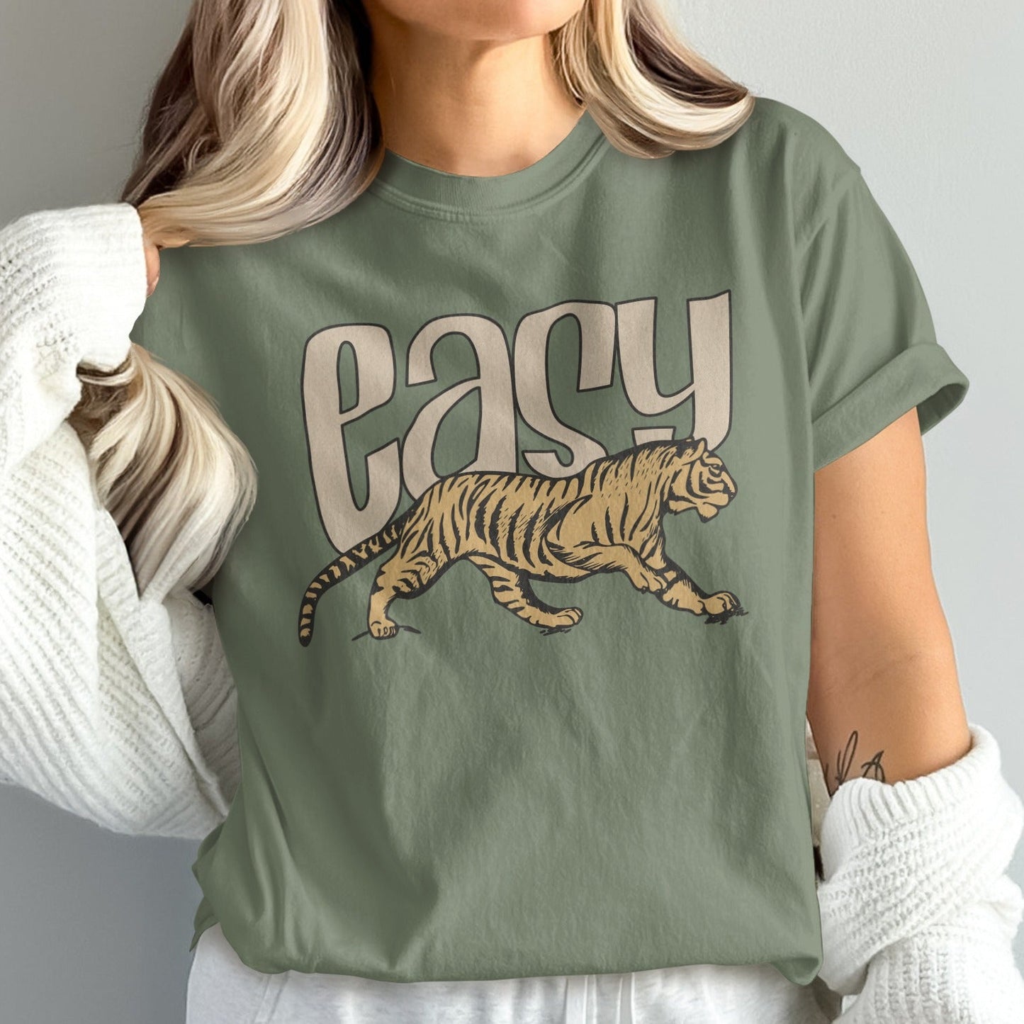 Easy Tiger Graphic Unisex Casual Everyday T-Shirt Product