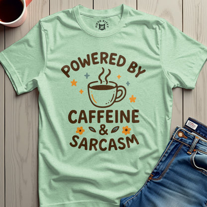 Powered by Caffeine and Sarcasm shirt product