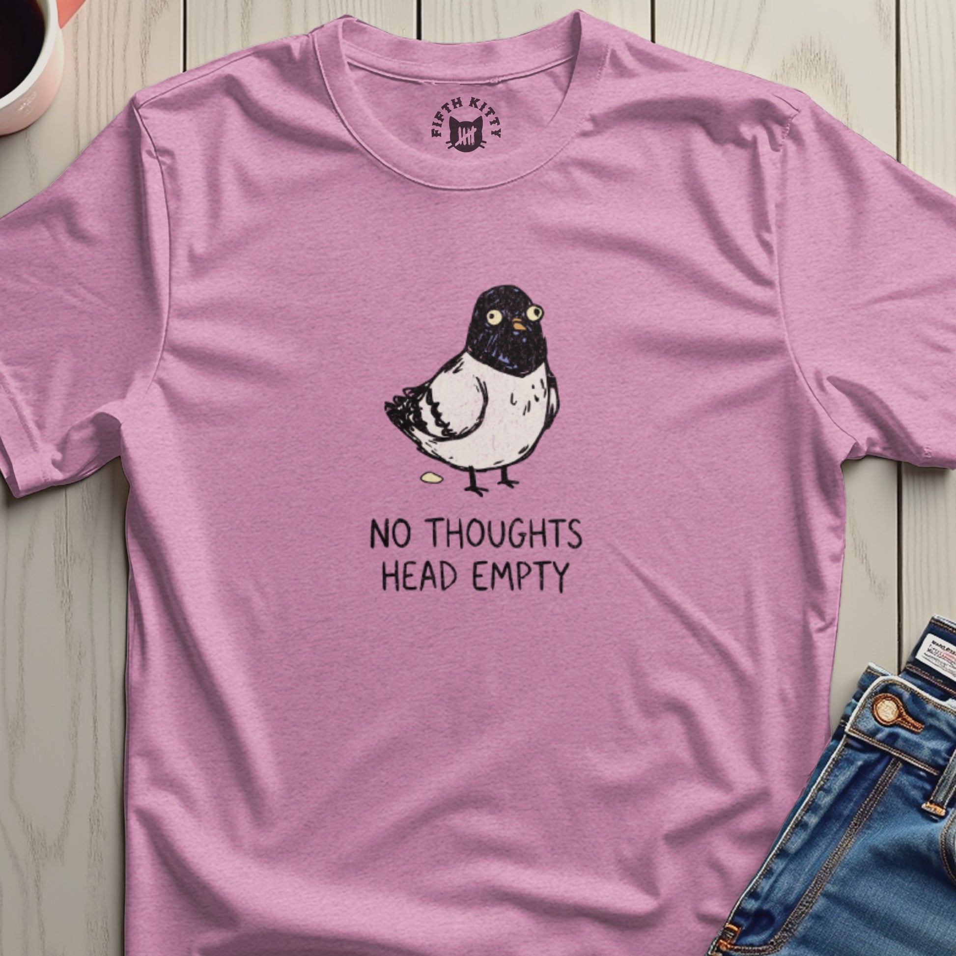 Funny Pigeon No Thoughts Head Empty Graphic T-shirt