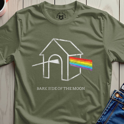 Bark Side of the Moon Dog House Graphic T-shirt