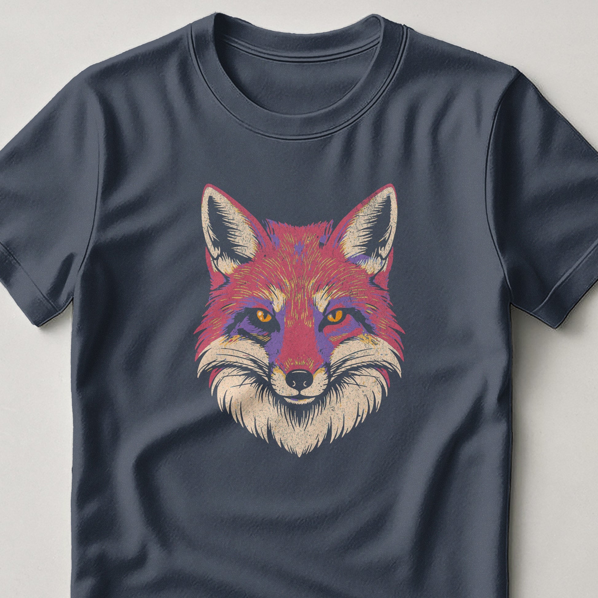 Vivid Red Fox Graphic Tee for a Stylish Product Type