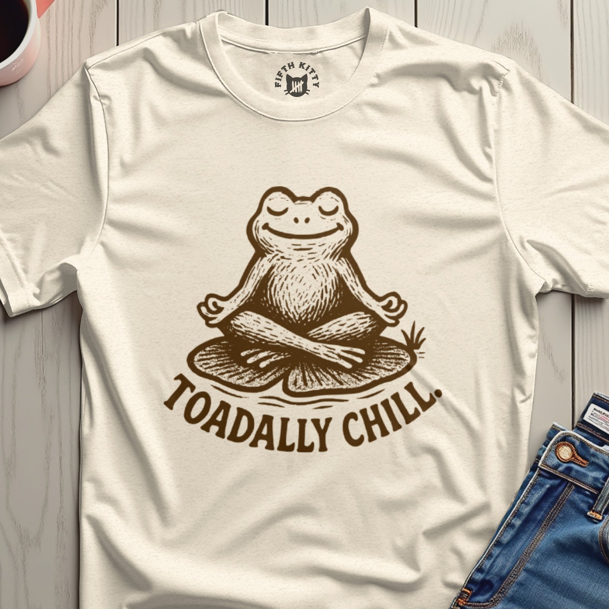 Toadally Chill Frog with Meditative Pose T-Shirt