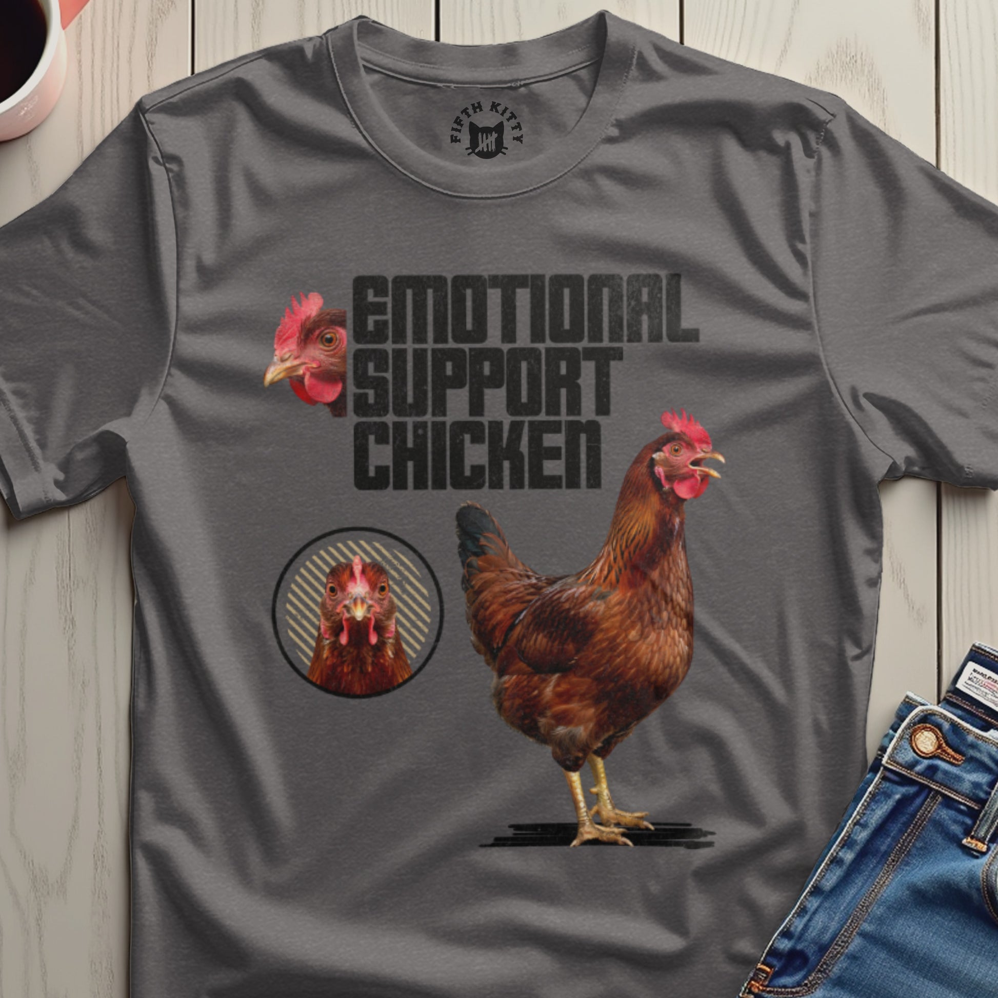 Emotional Support Chicken Graphic Tee