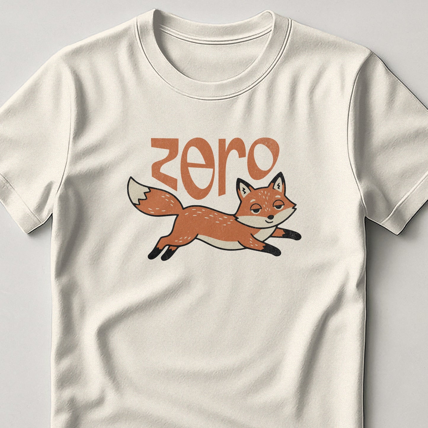 Playful Fox and Zero Text Graphic T-Shirt product