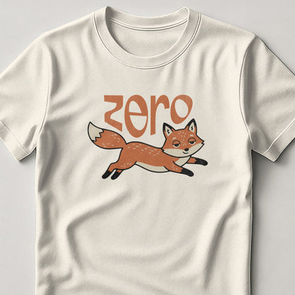 Playful Fox and Zero Text Graphic T-Shirt product