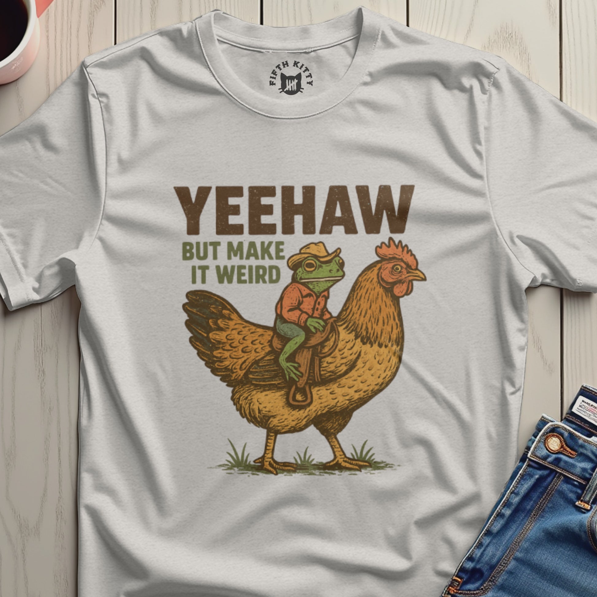 Yeehaw But Make It Weird Chicken Shirt Product
