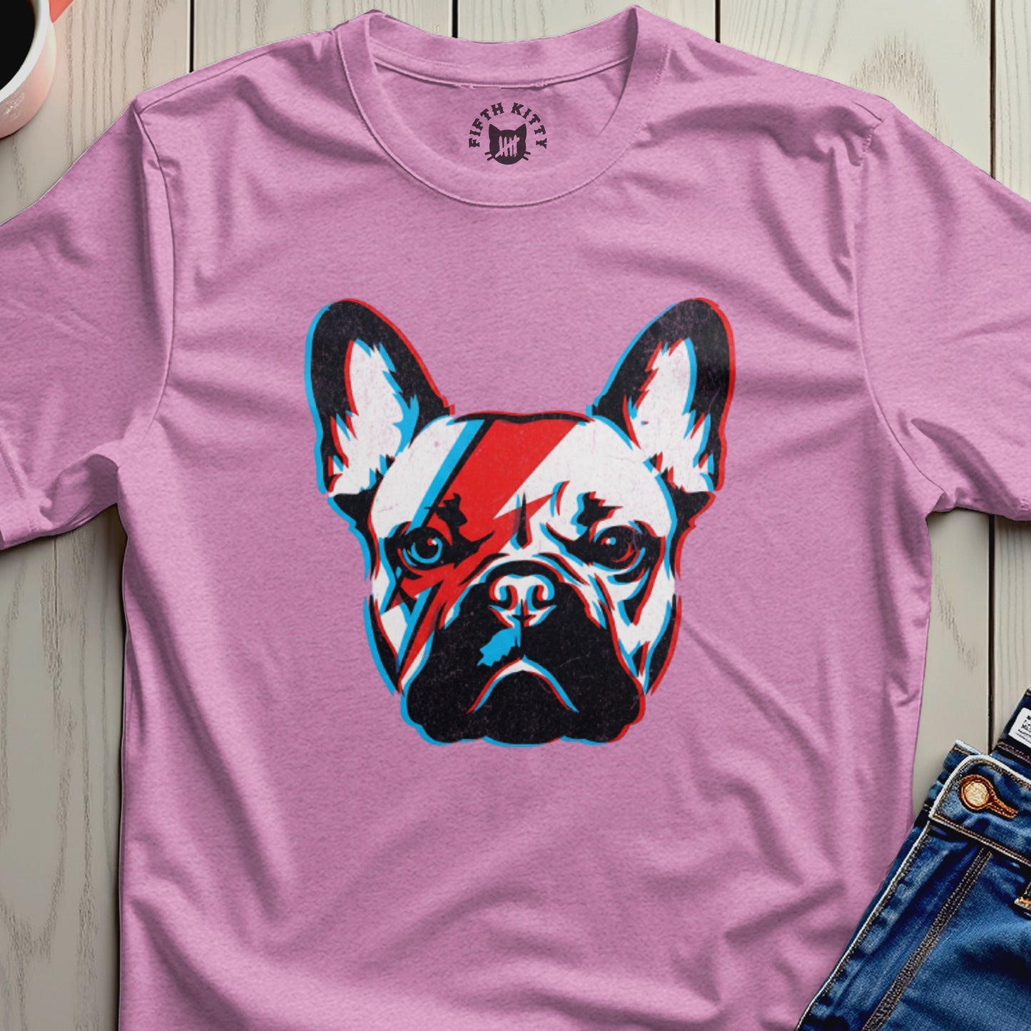 French Bulldog Graphic Pink T-shirt for Dog Lovers